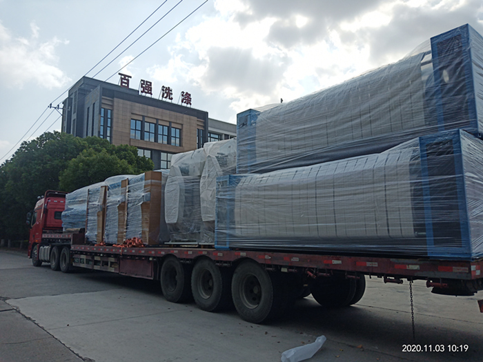 百強洗滌設(shè)備發(fā)貨安徽六安和湖南